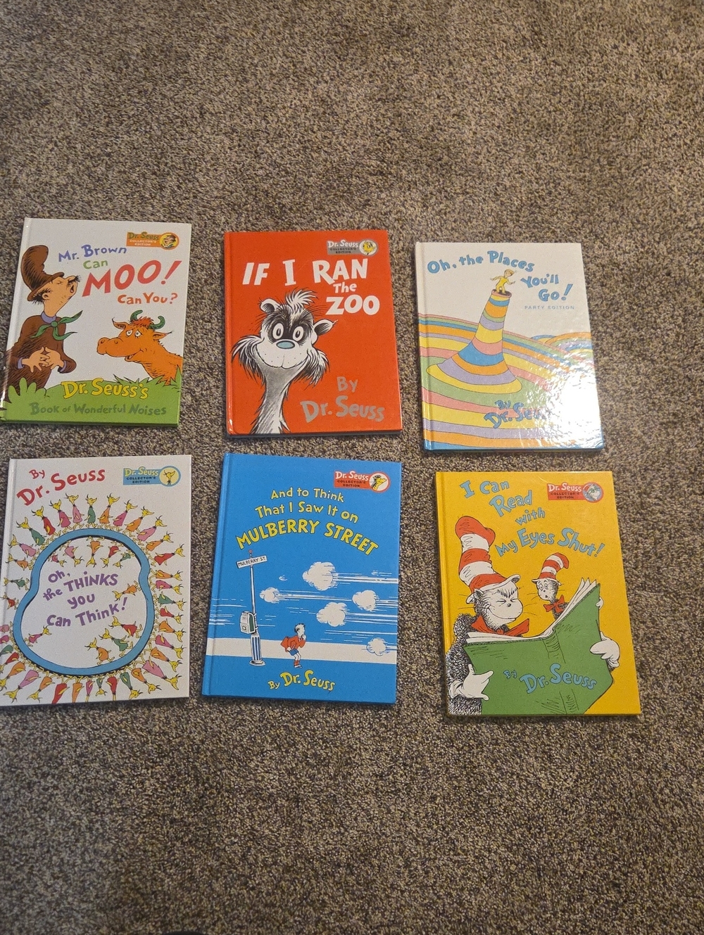 Dr. Seuss Book Set - Orange, Blue, Yellow, White, Red Covers